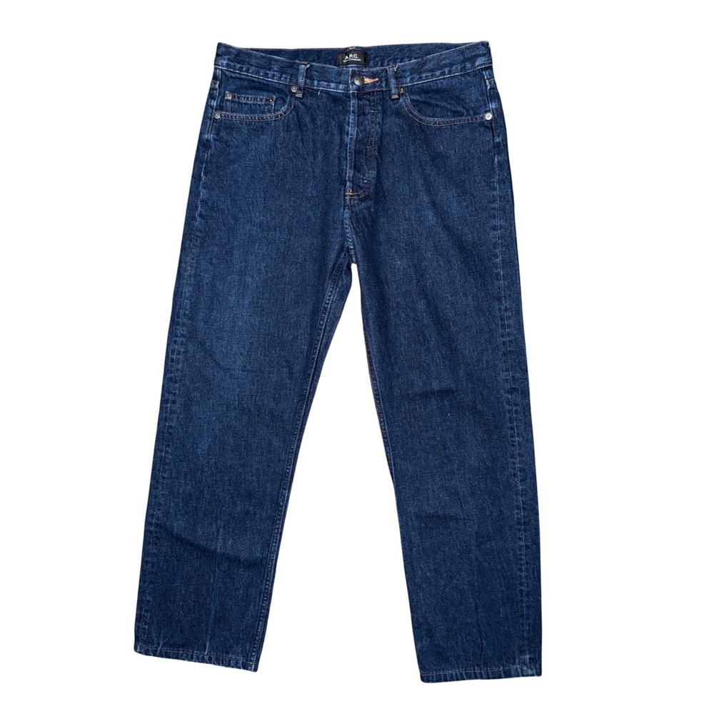 APC Standard Jean Dark Wash Straight Leg High Rise Denim Pants Quiet Luxury